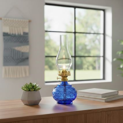 Brilagi - Lampe à pétrole MERLIN bleue