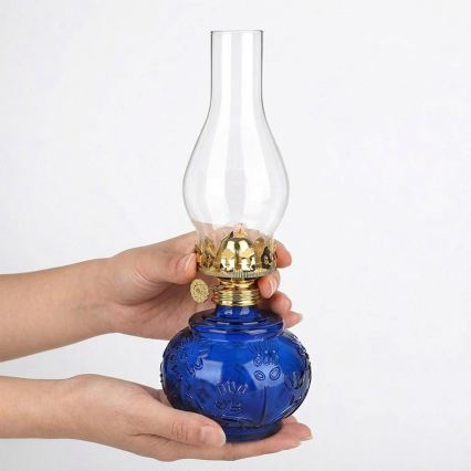 Brilagi - Lampe à pétrole MERLIN bleue