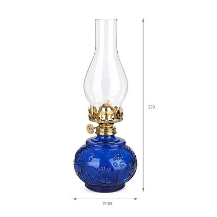 Brilagi - Lampe à pétrole MERLIN bleue