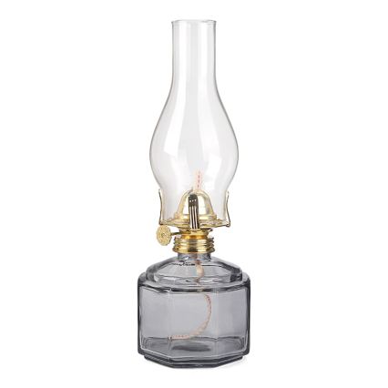 Brilagi - Lampe à pétrole MERLIN fumée/grise