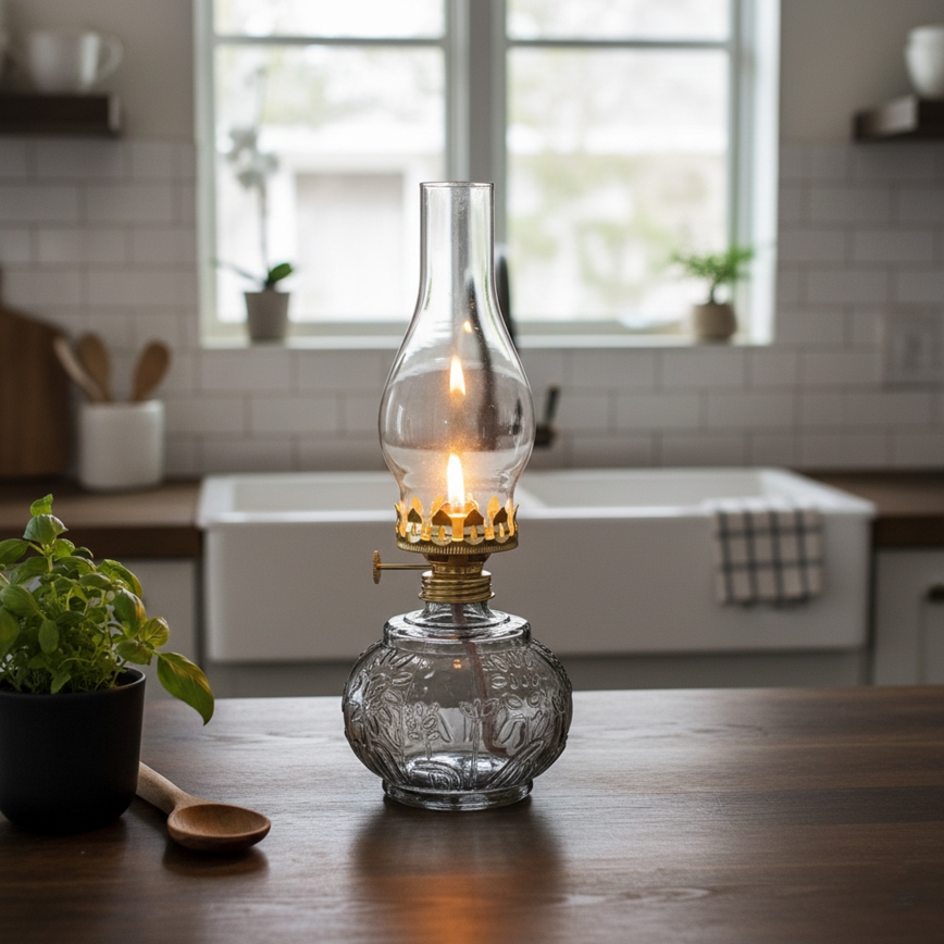 Brilagi - Lampe à pétrole MERLIN fumée/grise