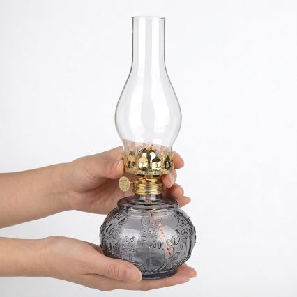 Brilagi - Lampe à pétrole MERLIN fumée/grise
