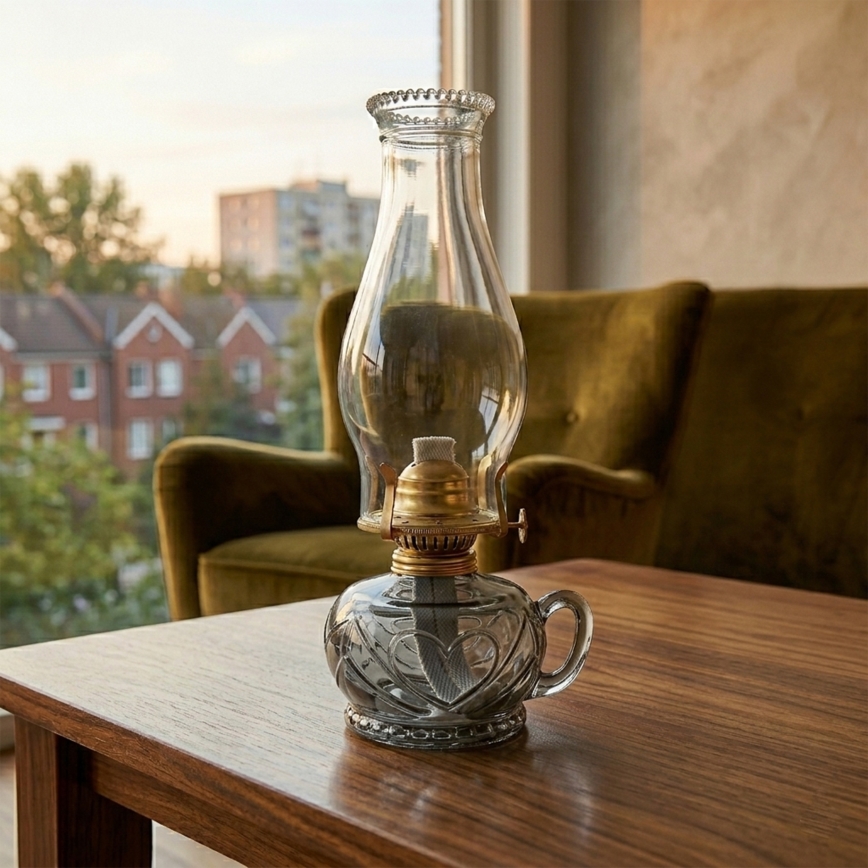 Brilagi - Lampe à pétrole MERLIN fumée/grise