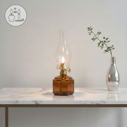 Brilagi - Lampe à pétrole MERLIN orange