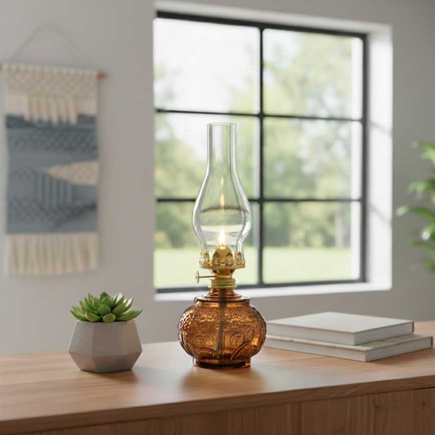 Brilagi - Lampe à pétrole MERLIN orange