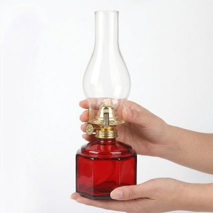 Brilagi - Lampe à pétrole MERLIN rouge