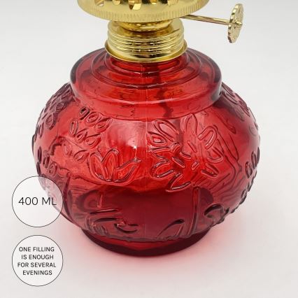 Brilagi - Lampe à pétrole MERLIN rouge