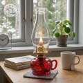 Brilagi - Lampe à pétrole MERLIN rouge