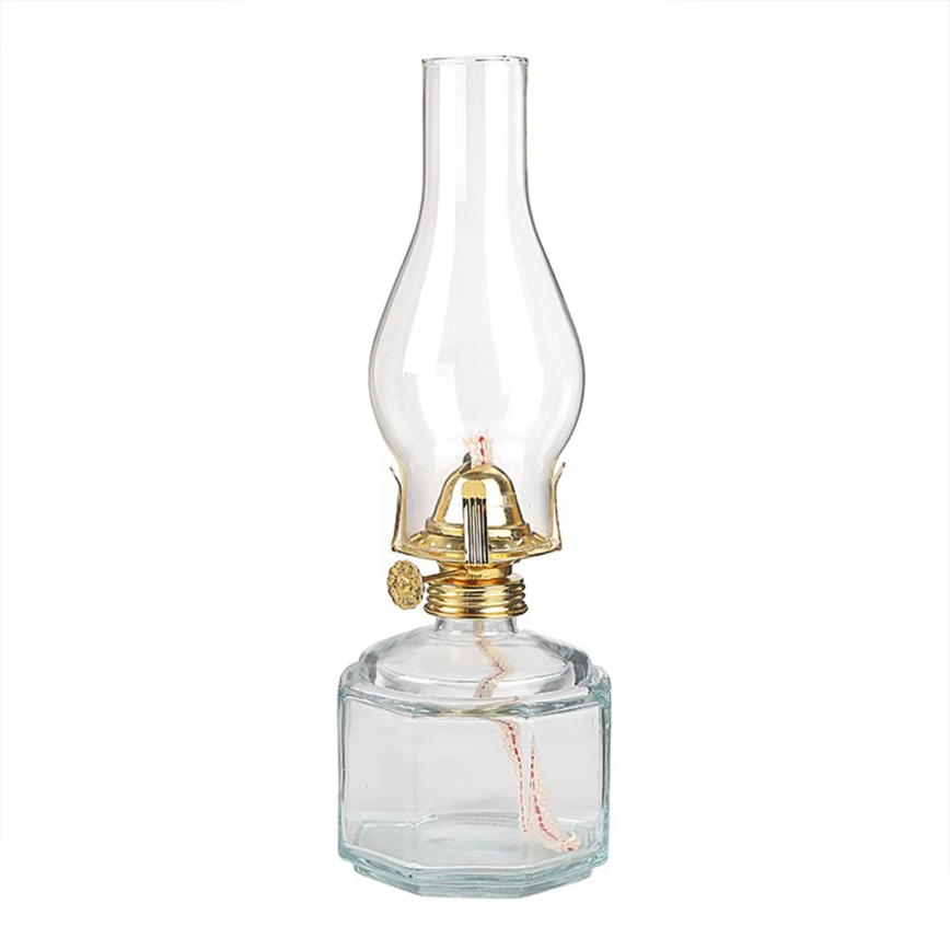 Brilagi - Lampe à pétrole MERLIN transparente