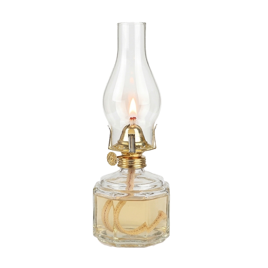 Brilagi - Lampe à pétrole MERLIN transparente