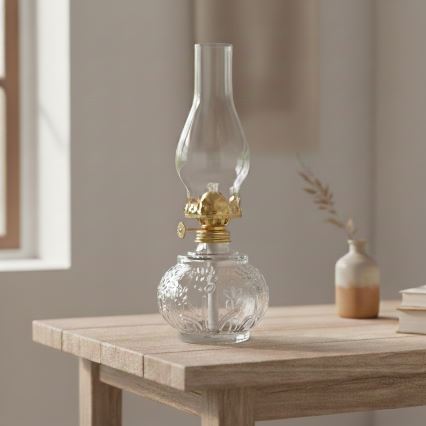 Brilagi - Lampe à pétrole MERLIN transparente