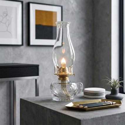 Brilagi - Lampe à pétrole MERLIN transparente