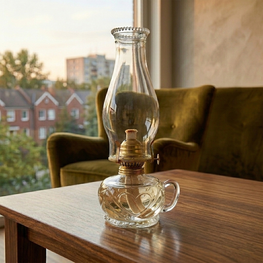 Brilagi - Lampe à pétrole MERLIN transparente