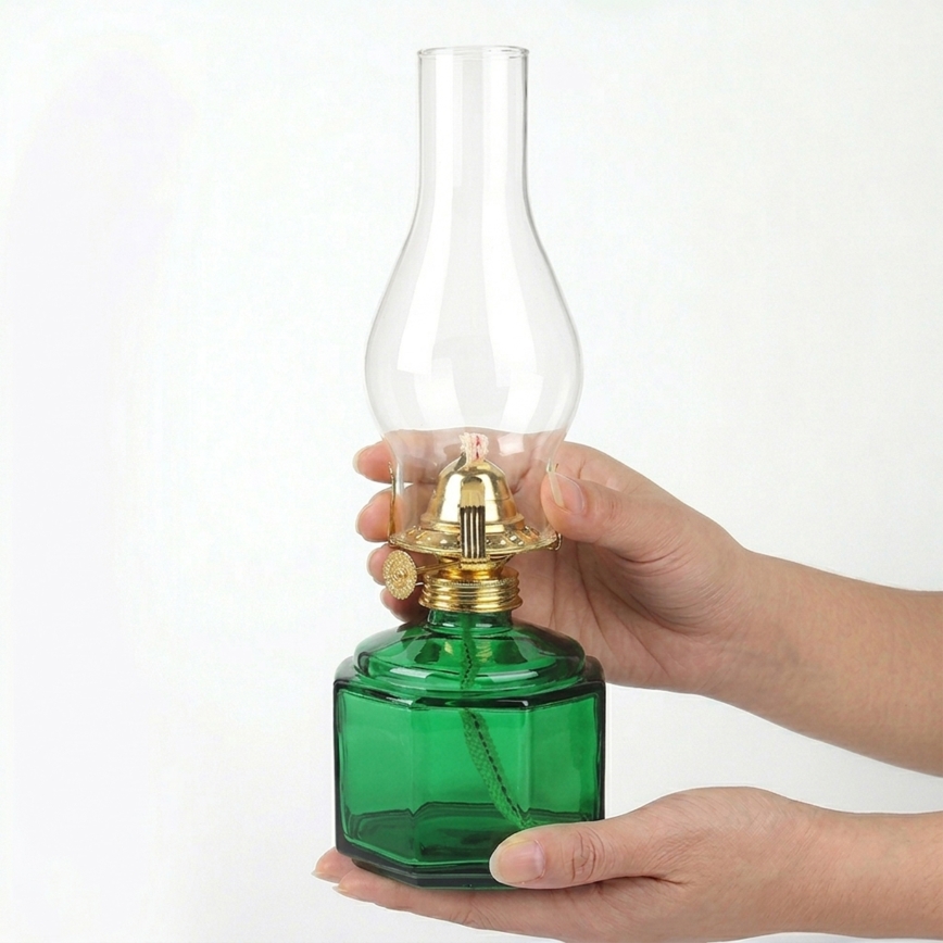 Brilagi - Lampe à pétrole MERLIN verte