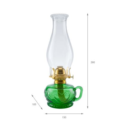 BRILAGI - Lampe à pétrole MERLIN verte