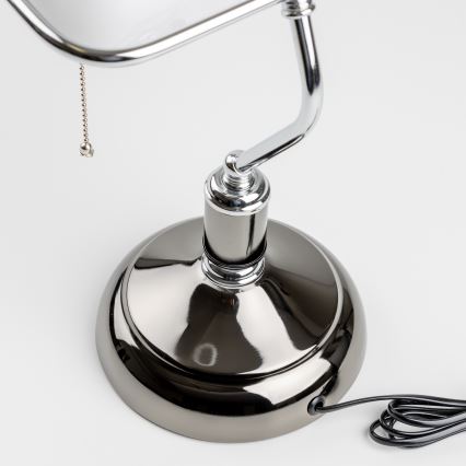 Brilagi - Lampe de bureau BANK OFFICE 1xE27/60W/230V noire/argentée/blanche
