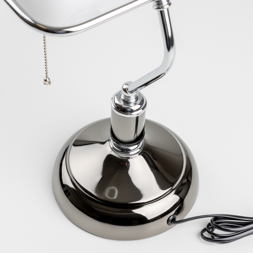 Brilagi - Lampe de bureau BANK OFFICE 1xE27/60W/230V noire/argentée/blanche