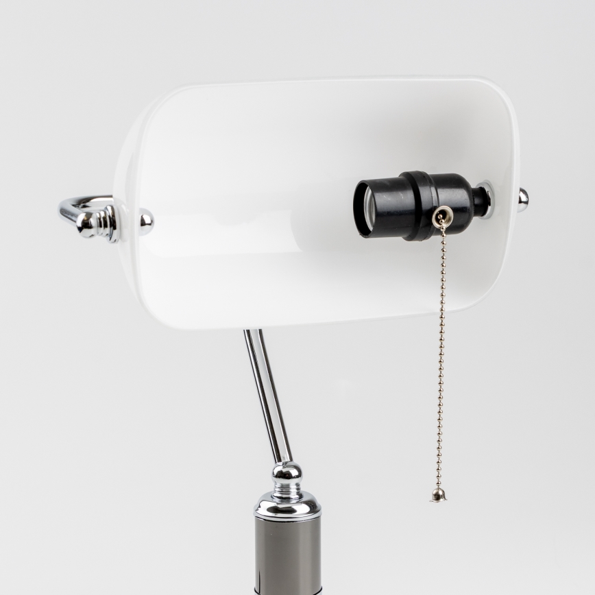 Brilagi - Lampe de bureau BANK OFFICE 1xE27/60W/230V noire/argentée/blanche