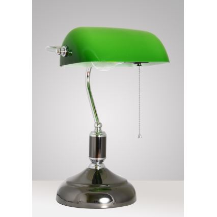 Brilagi - Lampe de bureau BANK OFFICE 1xE27/60W/230V noire/argentée/verte