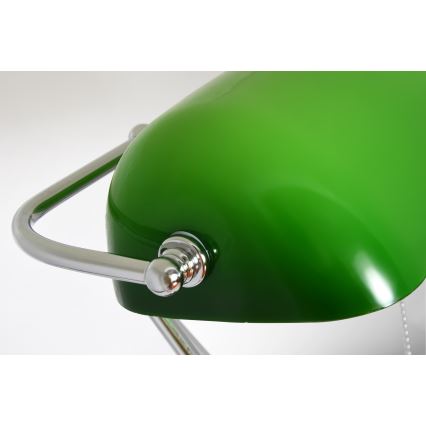 Brilagi - Lampe de bureau BANK OFFICE 1xE27/60W/230V noire/argentée/verte