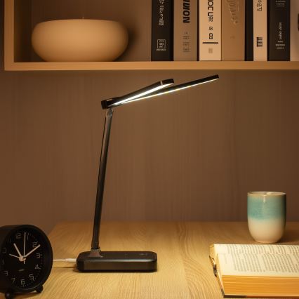 Brilagi - Lampe de bureau LED à intensité variable MODO DUO LED/8W/5V 3000/4000/6500K noire