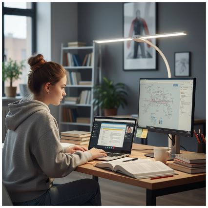 Brilagi - Lampe de bureau LED à intensité variable USB VARIO LED/14W/5V 3000-6000K blanche