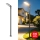 Brilagi - Lampe de rue LED d'extérieur avec poteau et bras articulé de 3 m URBANLIGHT LED/200W/230V noire IP65