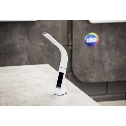 Brilagi - Lampe de table à intensité variable avec écran PELLE LED/7W/230V blanc