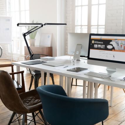 Brilagi - Lampe de table flexible à intensité variable VARIO 2xLED/14W/230V 3000-6000K noir