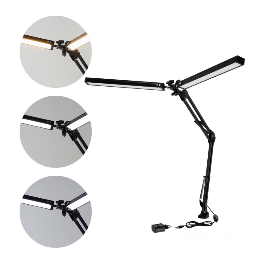 Brilagi - Lampe de table flexible à intensité variable VARIO LED/15W/230V 3000-6000K noir