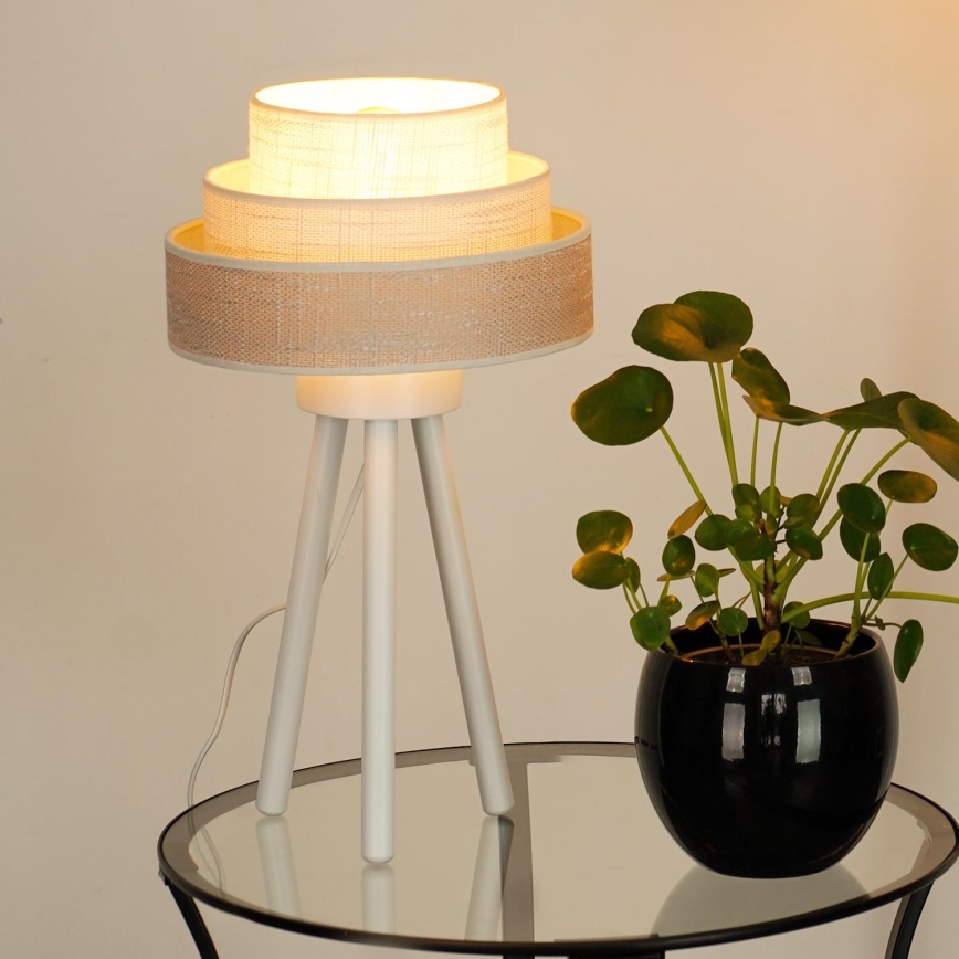 Brilagi - Lampe de table ALASKA LUNETA 1xE27/15W/230V gris/crème