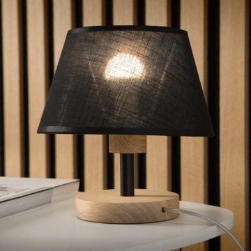Brilagi - Lampe de table ANTHONY 1xE27/60W/230V chêne/noir