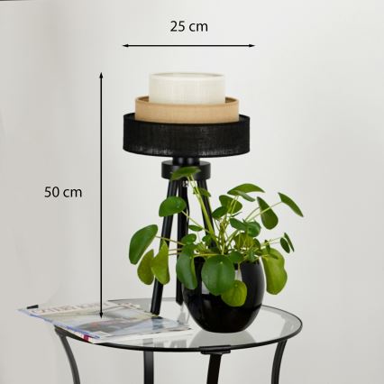 Brilagi - Lampe de table ASPEN LUNETA 1xE27/15W/230V noir/beige/crème