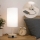 Brilagi - Lampe de table avec port USB TABLON 1xE27/25W/230V beige/blanc
