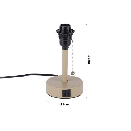 Brilagi - Lampe de table avec port USB TABLON 1xE27/25W/230V beige