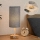 Brilagi - Lampe de table avec port USB TABLON 1xE27/25W/230V chêne/blanc/gris
