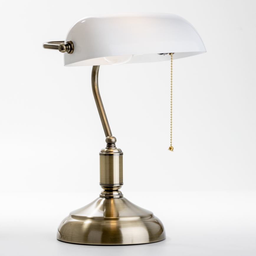Brilagi - Lampe de table BANK OFFICE 1xE27/60W/230V laiton/blanc