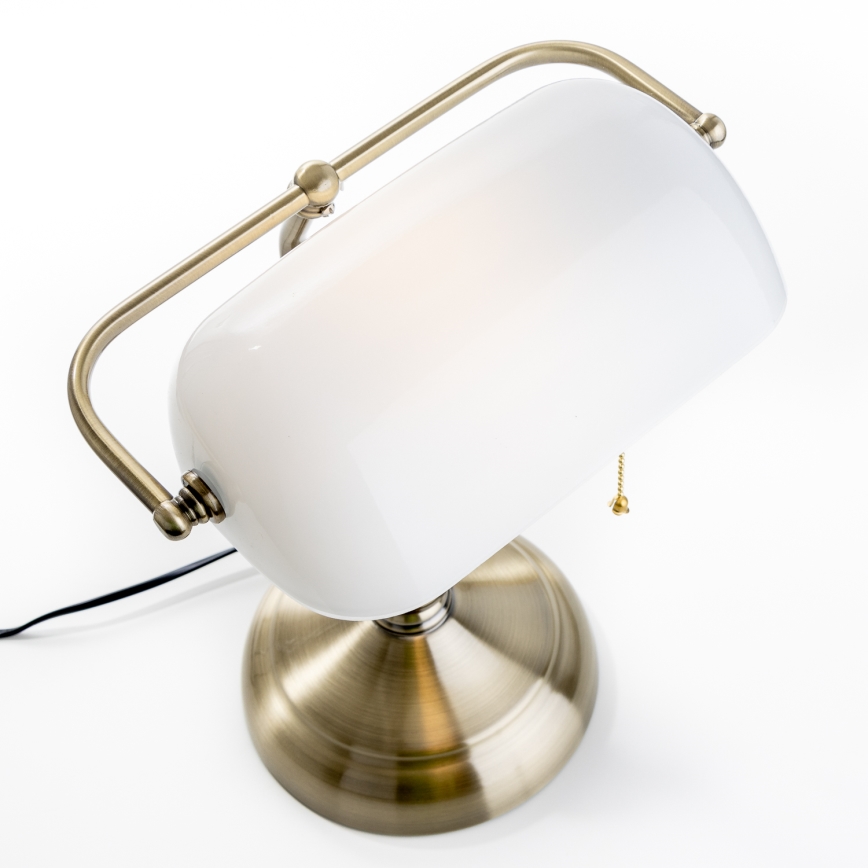 Brilagi - Lampe de table BANK OFFICE 1xE27/60W/230V laiton/blanc