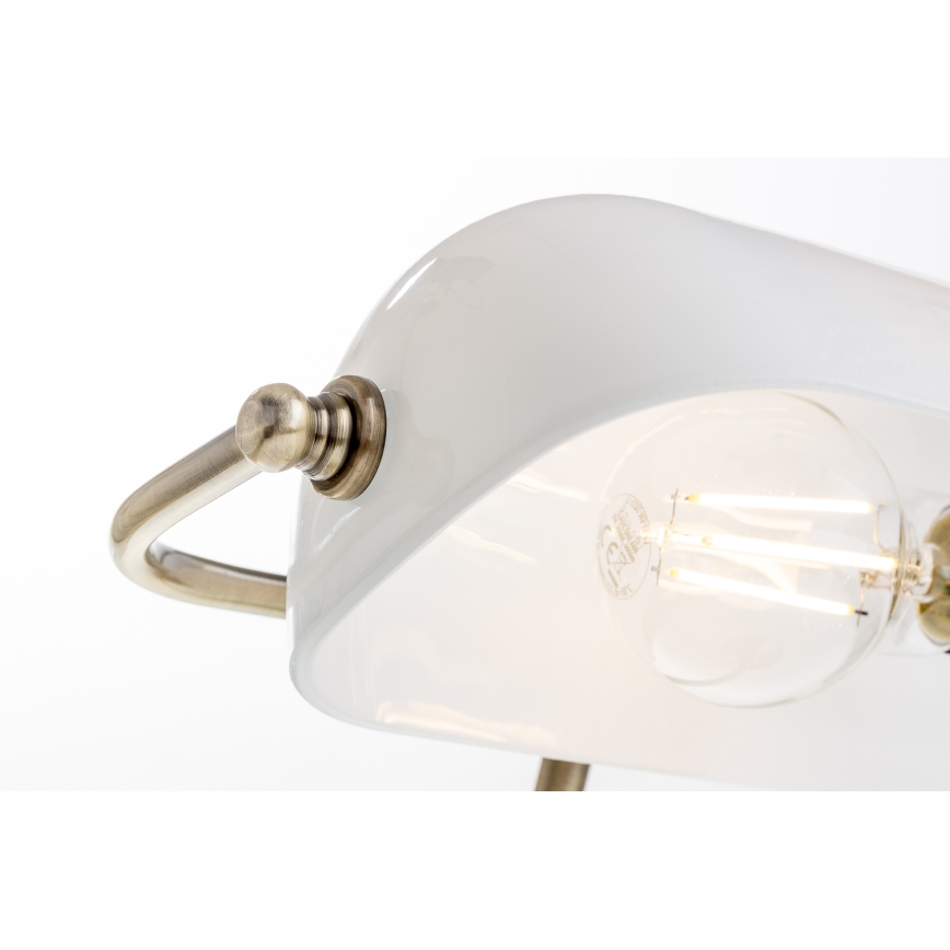 Brilagi - Lampe de table BANK OFFICE 1xE27/60W/230V laiton/blanc