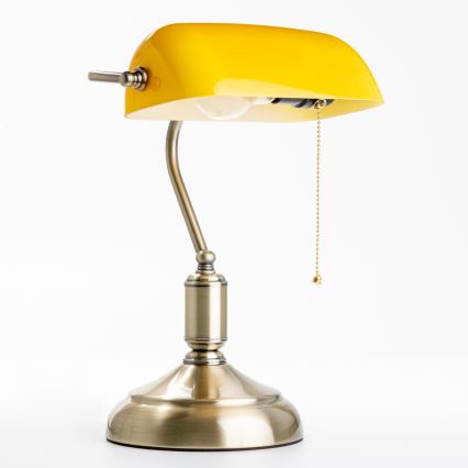 Brilagi - Lampe de table BANK OFFICE 1xE27/60W/230V laiton/orange