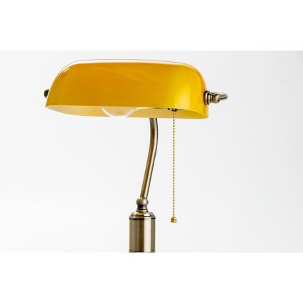 Brilagi - Lampe de table BANK OFFICE 1xE27/60W/230V laiton/orange