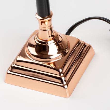 Brilagi - Lampe de table CERIA, 1xE14/40W/230V, finition noire/cuivrée/grise