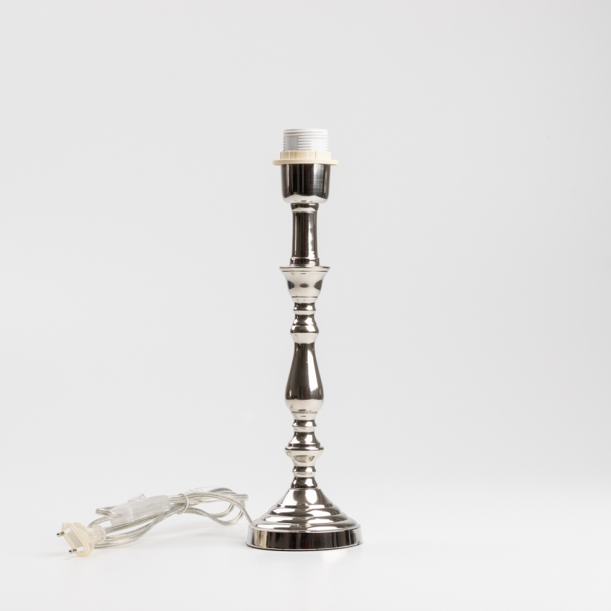 Brilagi - Lampe de table CERIA 1xE27/60W/230V Ø 25 cm chrome brillant/blanc