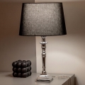 BRILAGI - Lampe de table CERIA 1xE27/60W/230V Ø 30 cm argentée/noire