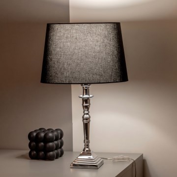 BRILAGI - Lampe de table CERIA 1xE27/60W/230V Ø 30 cm argentée/noire