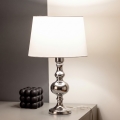 BRILAGI - Lampe de table CERIA 1xE27/60W/230V Ø 30 cm chrome brillant/blanc
