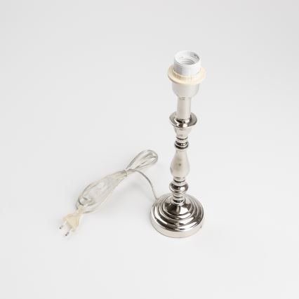 Brilagi - Lampe de table CERIA 1xE27/60W/230V Ø 30 cm chrome brillant/noir