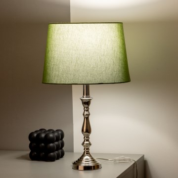 Brilagi - Lampe de table CERIA 1xE27/60W/230V Ø 30 cm chrome brillant/vert