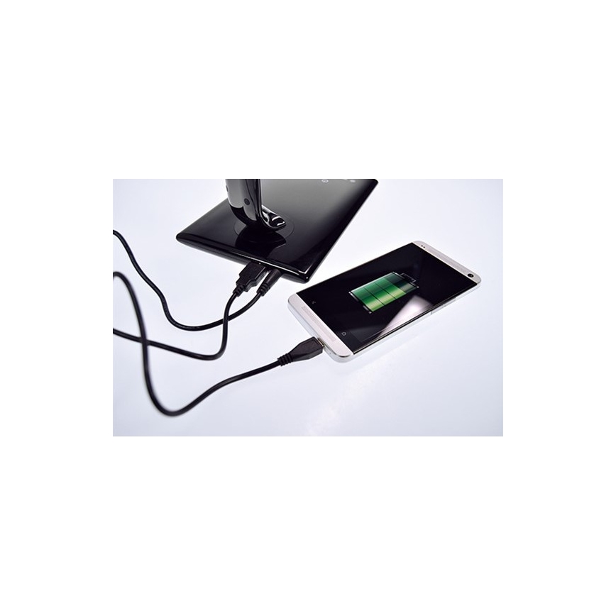 Brilagi - Lampe de table LED à intensité variable connecteur USB LED/12W/230V noire
