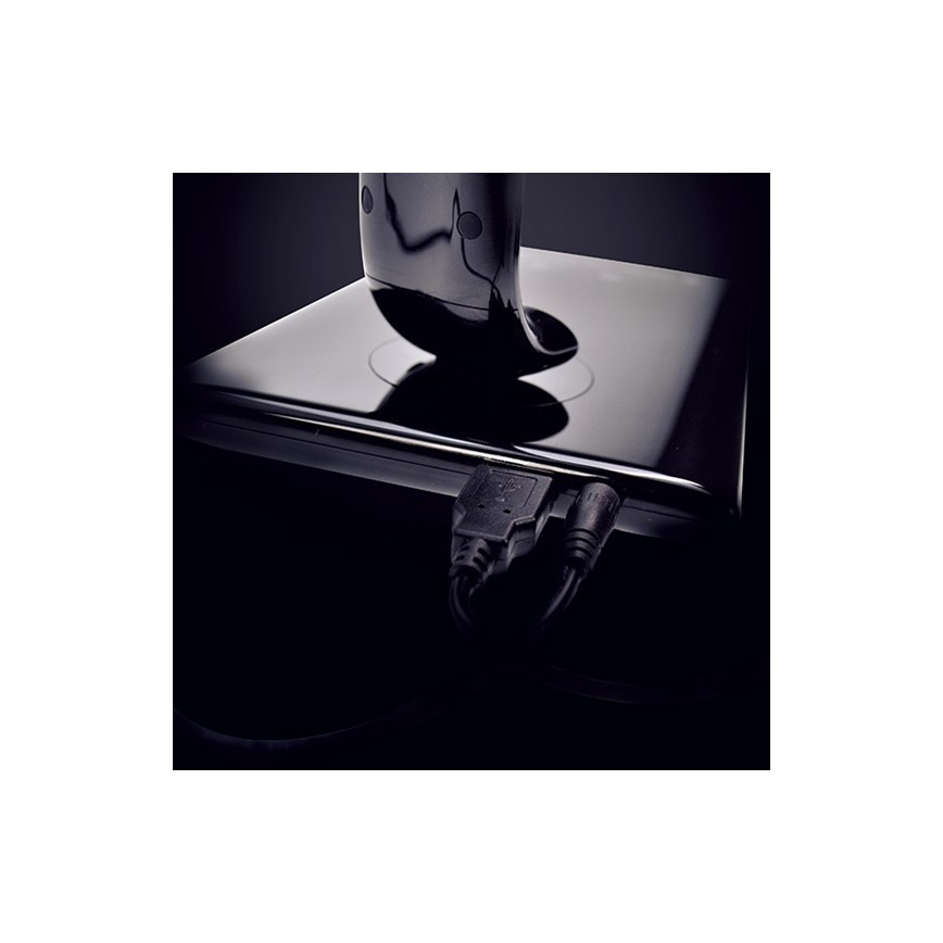 Brilagi - Lampe de table LED à intensité variable connecteur USB LED/12W/230V noire